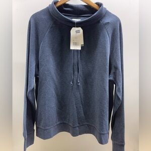 Wonderly Navy Blue Cowl Neck Sweatshirt